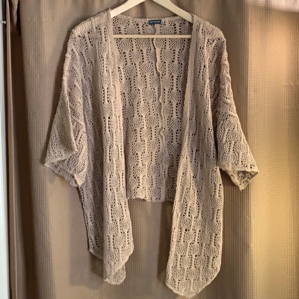 Earthbound Trading Co Crocheted Cardigan